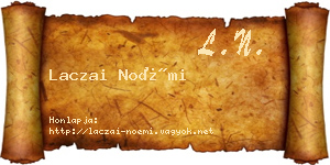 Laczai Noémi névjegykártya